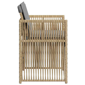 Gartenstühle mit Kissen, 4er Set