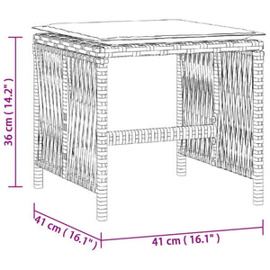 Gartenhocker Kissen 4er Set Beige Poly Rattan