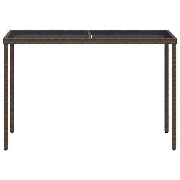 5-tlg. Garten-Essgruppe mit Kissen Braun Poly Rattan