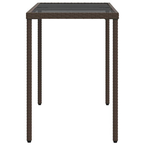 5-tlg. Garten-Essgruppe mit Kissen Braun Poly Rattan