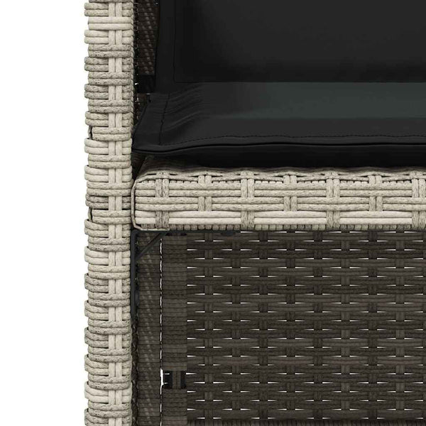 vidaXL Ensemble de salle à manger de jardin 5 pièces avec coussins Gris clair résine tressée