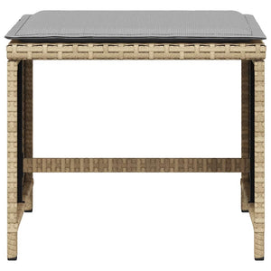 vidaXL Salon de jardin 5 pcs avec coussins mélange beige résine tressée