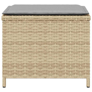 vidaXL Salon de jardin 5 pcs avec coussins mélange beige résine tressée