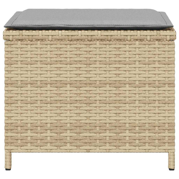 vidaXL Salon de jardin 5 pcs avec coussins mélange beige résine tressée