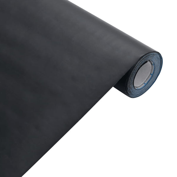 Möbelaufkleber Selbstklebend Mattschwarz 90x500 cm PVC