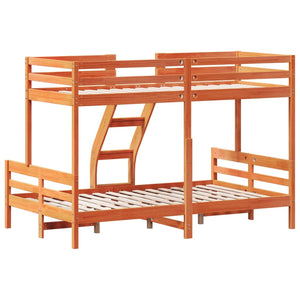 Etagenbett Kiefer 80x200 / 120x200 cm Wachsbraun
