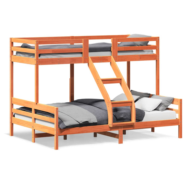 Etagenbett Kiefer 80x200 & 140x200 cm Wachsbraun