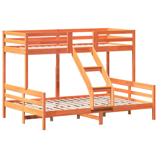 Etagenbett Kiefer 80x200 & 140x200 cm Wachsbraun