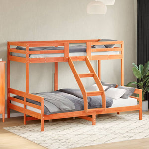 Etagenbett Kiefer 80x200 & 140x200 cm Wachsbraun