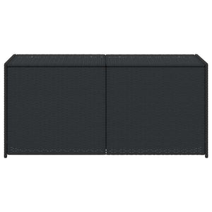 Gartentruhe Schwarz 283L Poly Rattan