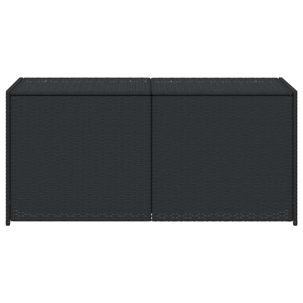 Gartentruhe Schwarz 283L Poly Rattan