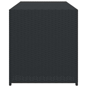 Gartentruhe Schwarz 283L Poly Rattan