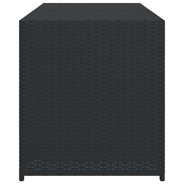 Gartentruhe Schwarz 283L Poly Rattan