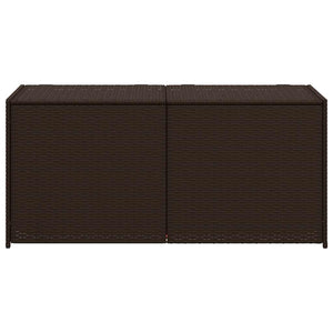 Gartentruhe Braun 283L Poly Rattan
