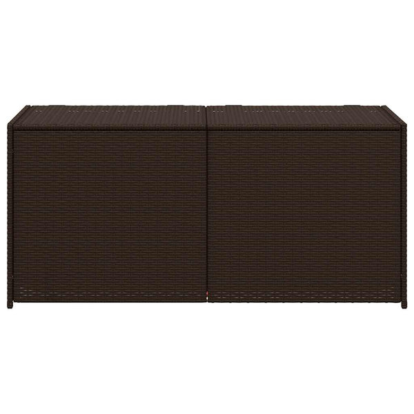 Gartentruhe Braun 283L Poly Rattan