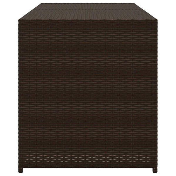 Gartentruhe Braun 283L Poly Rattan