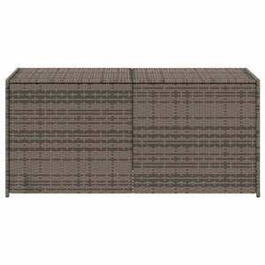 Gartentruhe Grau 283L Poly Rattan