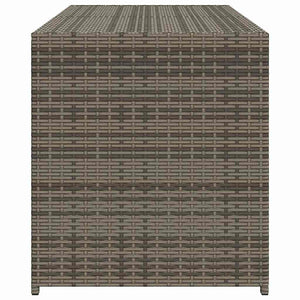 Gartentruhe Grau 283L Poly Rattan