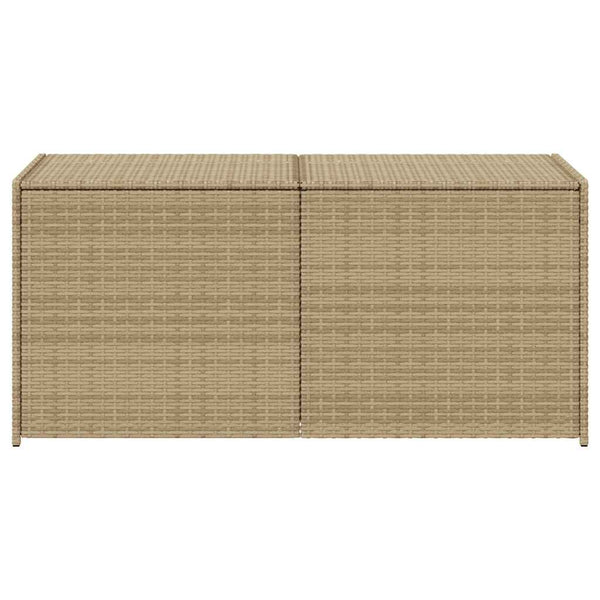 Gartentruhe Beige 283L Poly Rattan