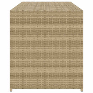 Gartentruhe Beige 283L Poly Rattan