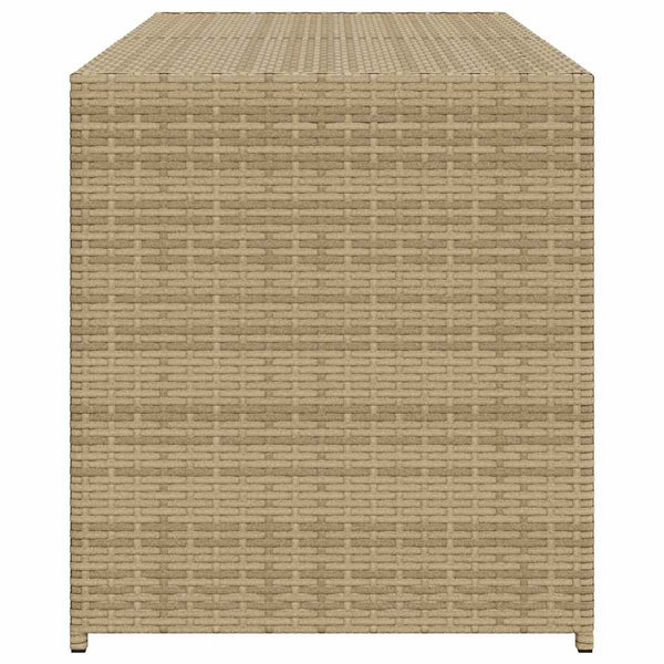 Gartentruhe Beige 283L Poly Rattan