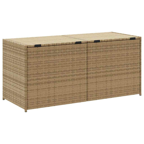 Gartentruhe Beige 283L Poly Rattan