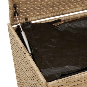 Gartentruhe Beige 283L Poly Rattan
