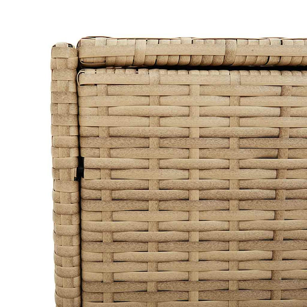 Gartentruhe Beige 283L Poly Rattan