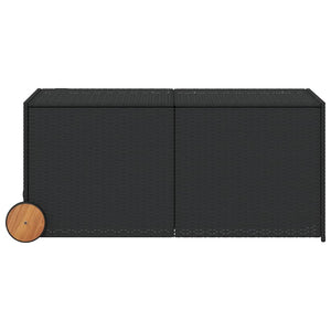 Gartentruhe mit Rollen Schwarz 283L