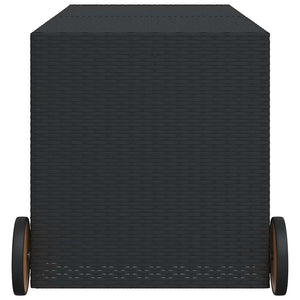 Gartentruhe mit Rollen Schwarz 283L