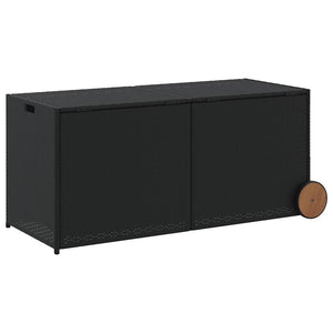 Gartentruhe mit Rollen Schwarz 283L