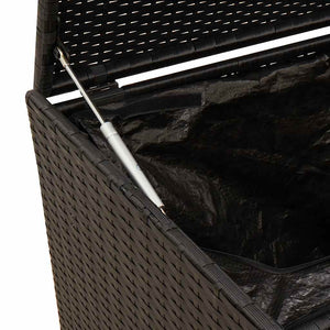 Gartentruhe mit Rollen Schwarz 283L