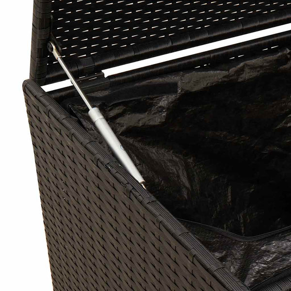 Gartentruhe mit Rollen Schwarz 283L