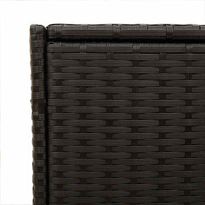 Gartentruhe mit Rollen Schwarz 283L