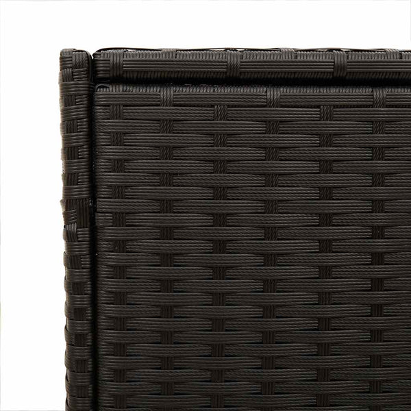 Gartentruhe mit Rollen Schwarz 283L