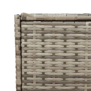 Gartentruhe Grau 283L Poly Rattan mit Rollen