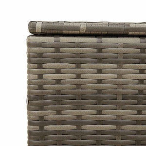 Gartentruhe Grau 190L Poly Rattan mit Rollen