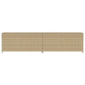 Gartentruhe Beige 469L Poly Rattan