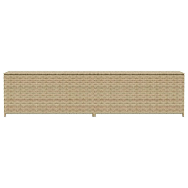 Gartentruhe Beige 469L Poly Rattan