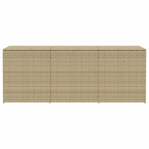 Gartentruhe Beige 984L Poly Rattan