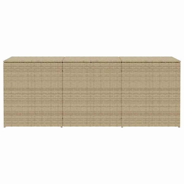 Gartentruhe Beige 984L Poly Rattan