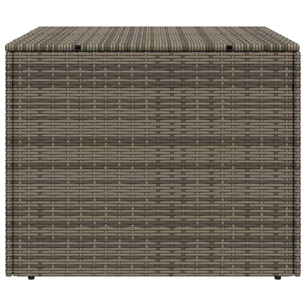 Gartentruhe Grau 291L Poly Rattan