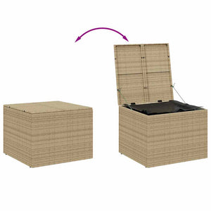 Gartentruhe Beige 291L Poly Rattan