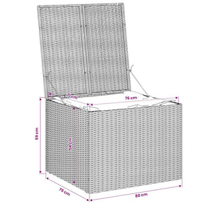 Gartentruhe Beige 291L Poly Rattan