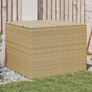 Gartentruhe Beige 291L Poly Rattan