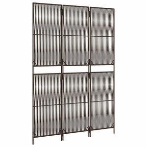 Braun Poly Rattan Paravent, 3-teilig