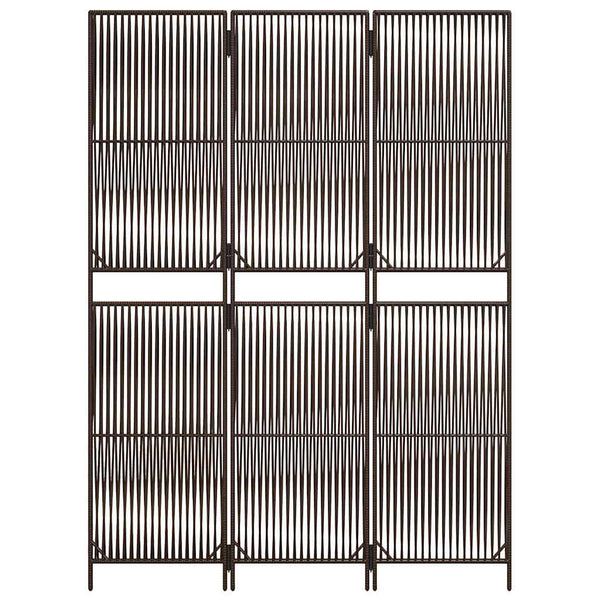 Braun Poly Rattan Paravent, 3-teilig