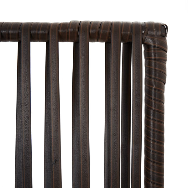 Grauer 4-Panel Raumteiler aus Rattan