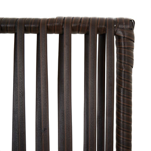 5-teiliger Paravent Braun Poly Rattan