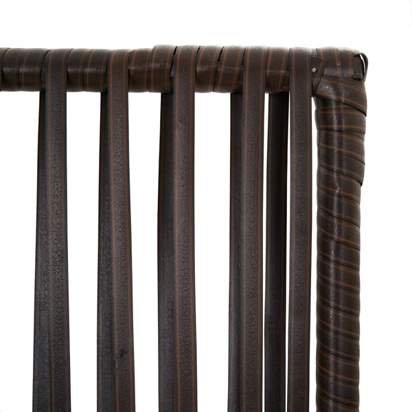 5-teiliger Paravent Braun Poly Rattan